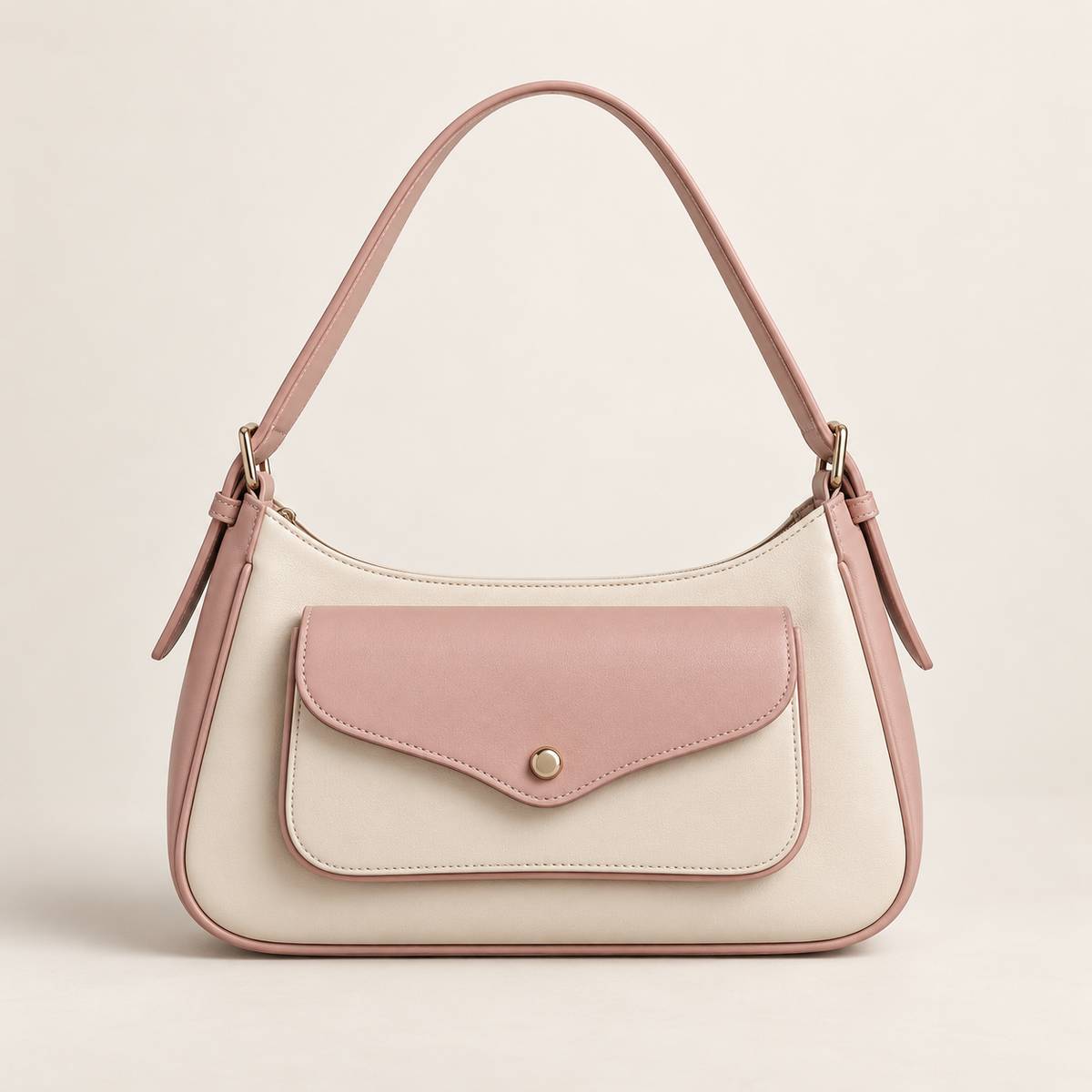 fwoiee™ Flip Pocket Two-Tone Shoulder Bag