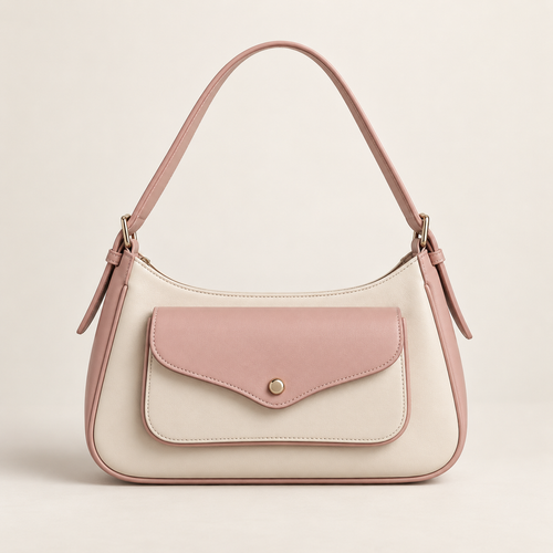 fwoiee™ Flip Pocket Two-Tone Shoulder Bag